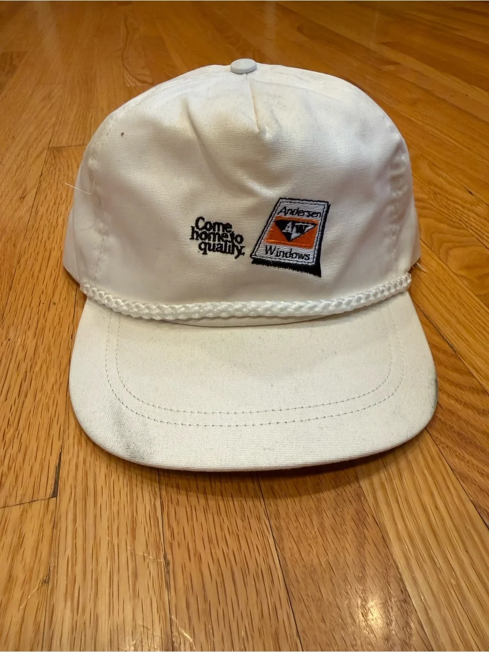 Anderson Windows White Rope-Detail Baseball Cap